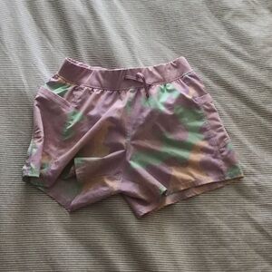 tek gear Lavender Camo Athletic Shorts with Mint & Cream Accents
